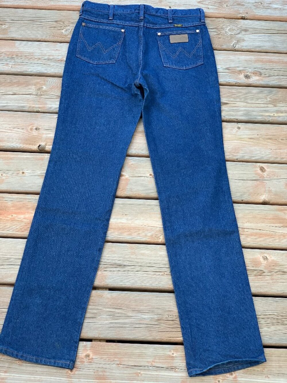 Vtg Wrangler Jeans Cowboy Cut Bootcut Mens 33x36 Dark Denim 936PWD Western Rodeo